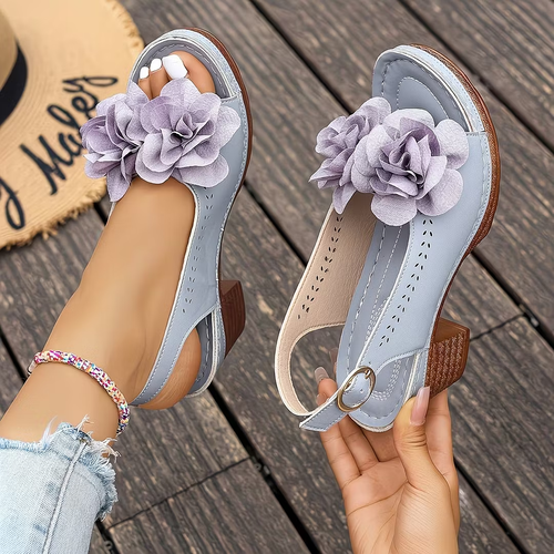Women's Stylish Floral Chunky Heels